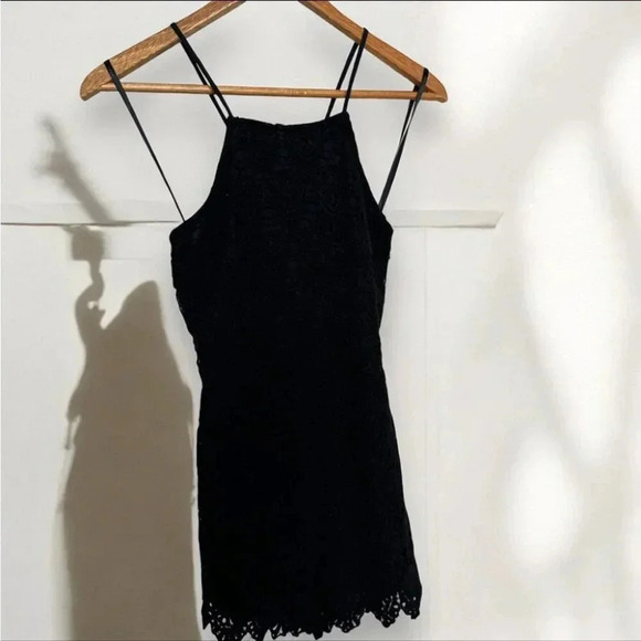 J.O.A. Pants - NWT JOA BLACK EYELET LACE ROMPER XS